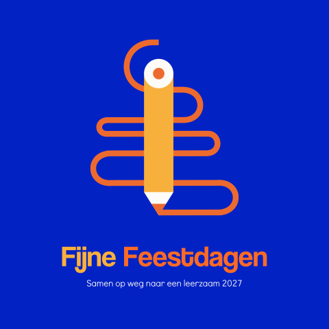 Strakke zakelijke kerstkaart met potlood en kerstboom