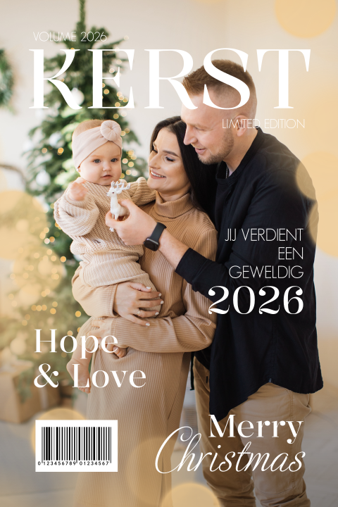 Magazine kerstkaart met eigen foto