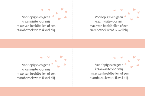 Kraamvisite diy labels rustig met hartjes