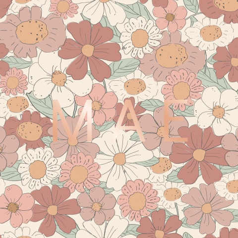 Jollein Blossom geboortekaartje met bloemen en foliedruk