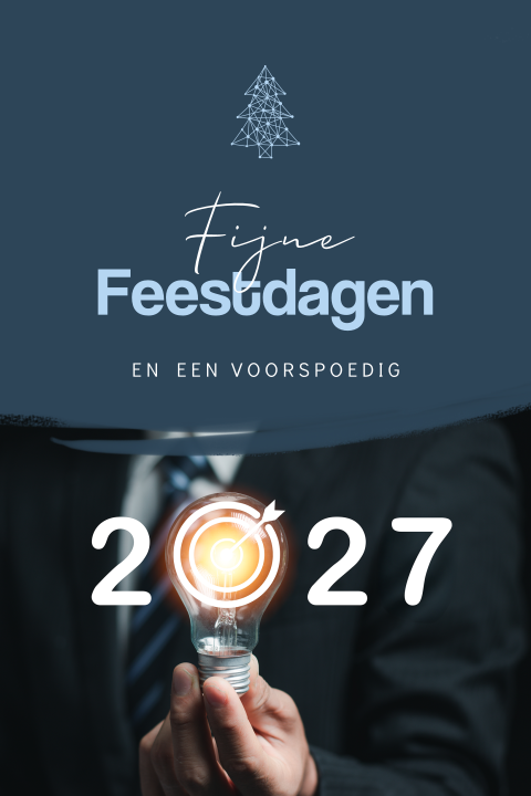 Stijlvolle zakelijke kerstkaart met sfeerfoto