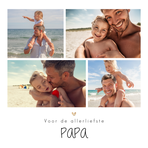 Foto collage Vaderdag wenskaart