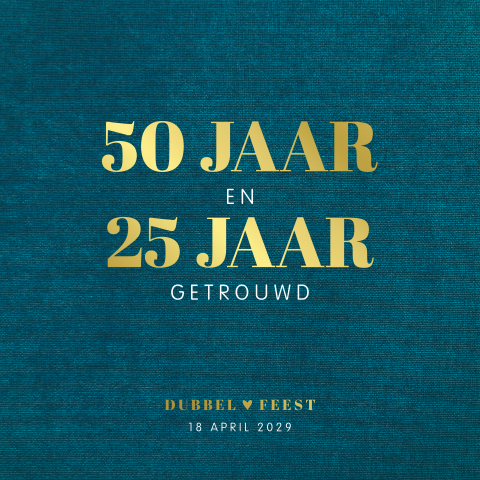 Luxe dubbel feest uitnodiging voor verjaardag en jubileum