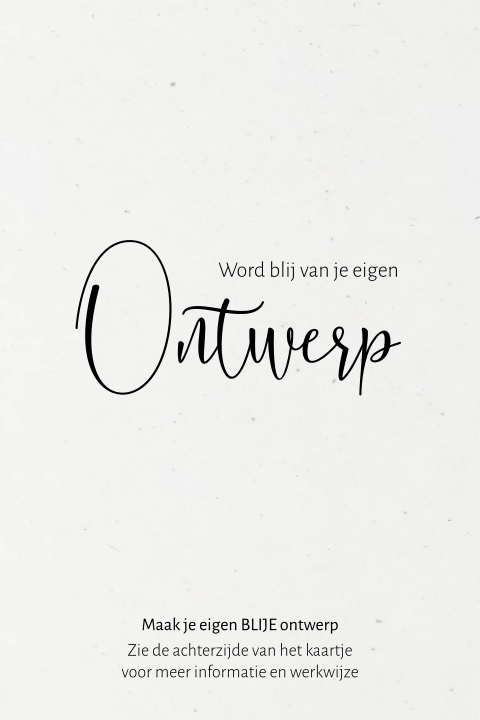 Blanco enkele kaart op duurzaam papier formaat staand