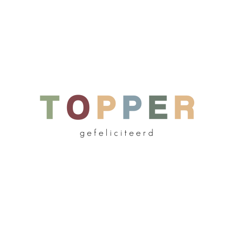 Rustige geslaagd kaart met topper