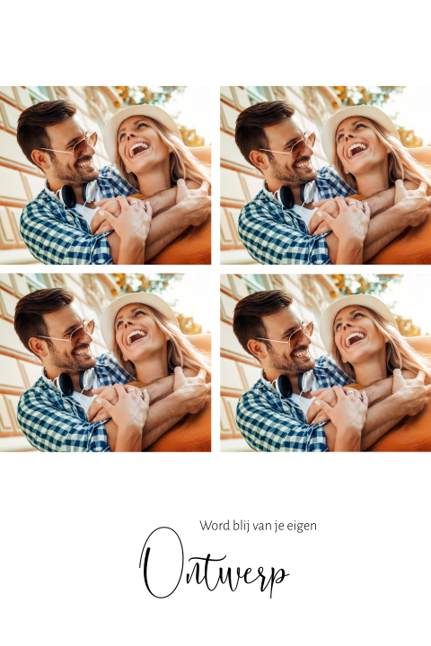 Zelf ontwerpen met fotoframe voor 4 foto's