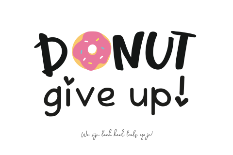 Gezakt kaartje donut give up