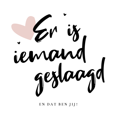 Geslaagd kaart voor diploma of examen