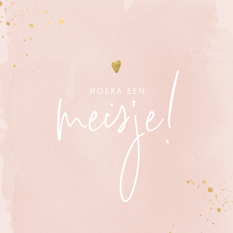 Hoera een meisje felicitatiekaart geboorte dochter