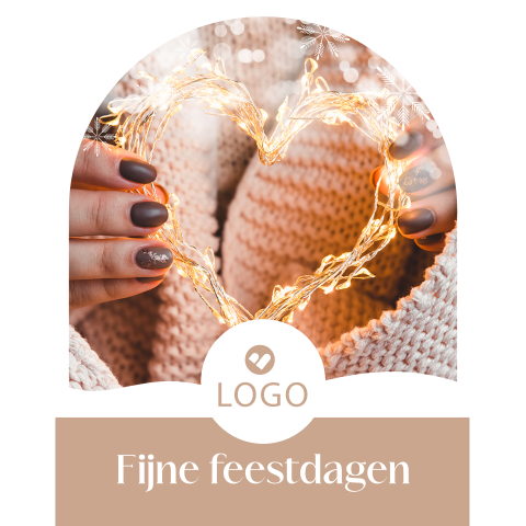 Sneeuwbol zakelijke kerstkaart met foto en logo