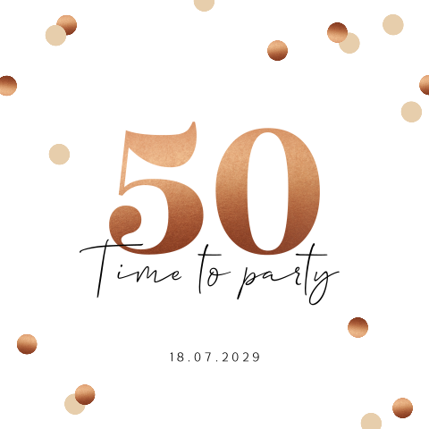 Stijlvolle uitnodigingen voor een 50-jarige