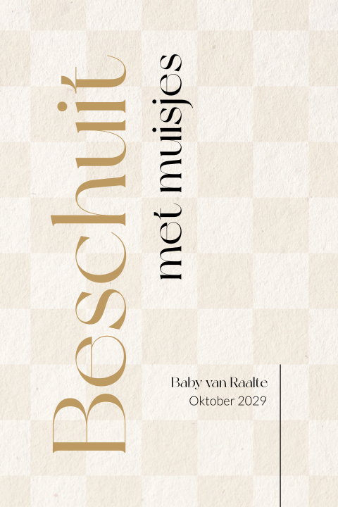Beschuit met muisjes aankondiging zwangerschap