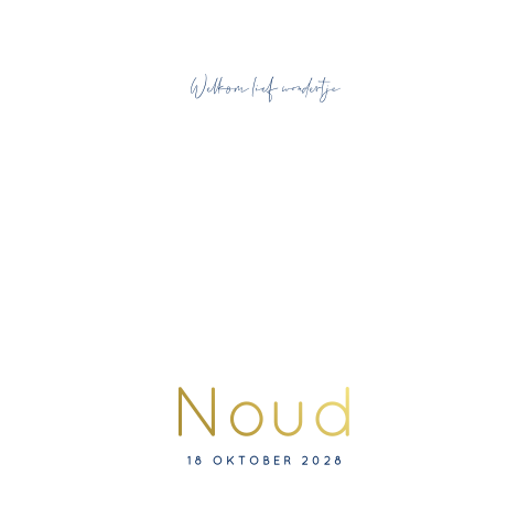 Unisex geboortekaartje met vlinder uitsnede