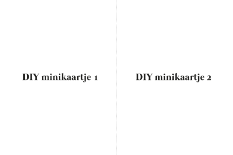 DIY twee rechthoeken (S) minikaartjes
