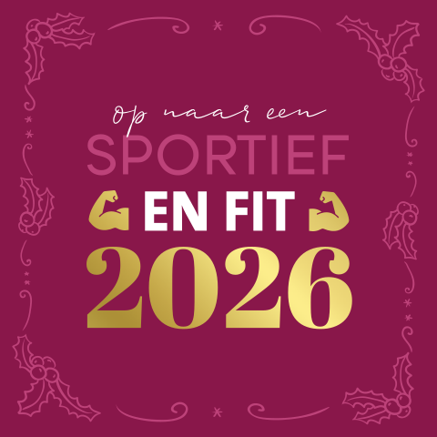 Fitness zakelijke kerstkaart met foliedruk en biceps