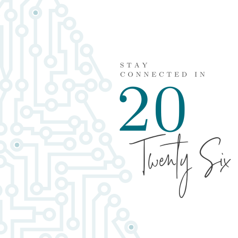 Zakelijke kerstkaart ict met verbinding kerstboom