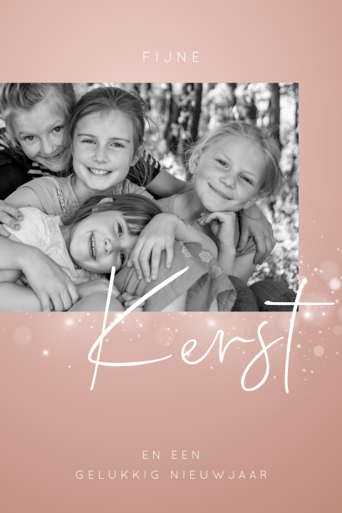 Hippe kerstkaart met foto