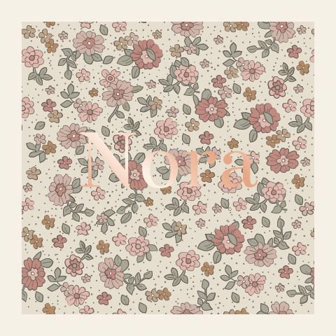 Jollein bloemen geboortekaartje meisje Retro Flowers met roséfolie
