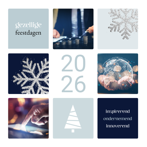 Kerstkaart ondernemend zakelijke dienstverlening