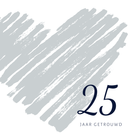 Chique hart 25 jaar getrouwd huwelijk