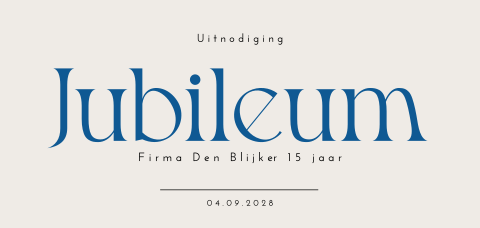 Strakke zakelijke jubileum uitnodiging met basic design