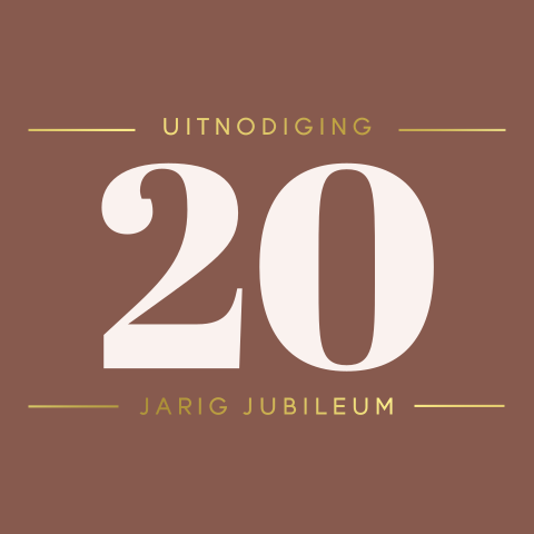 Luxe jubileumkaart zakelijk met goudfolie
