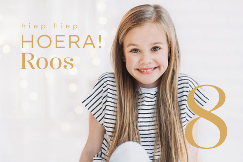 Kinderfeest uitnodiging met foto en leeftijd