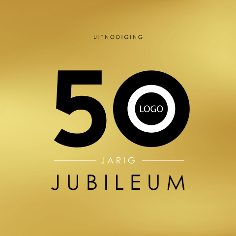 Zakelijke uitnodiging voor jubileum 50 jaar met bedrijfslogo