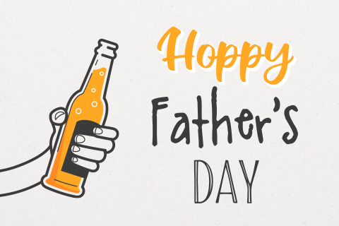 Vaderdag kaart met biertje Hoppy Father's Day