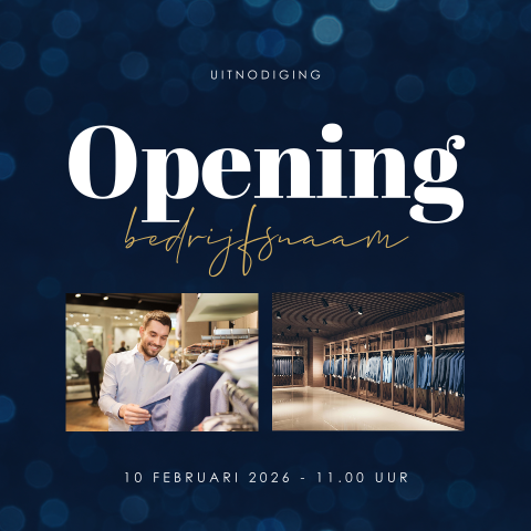 Opening nieuw bedrijf met 2 foto's
