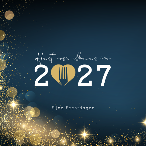 Sprankelende goede doelen kerstkaart de Voedselbank Raalte