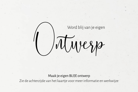 Blanco enkele kaart op duurzaam papier formaat liggend