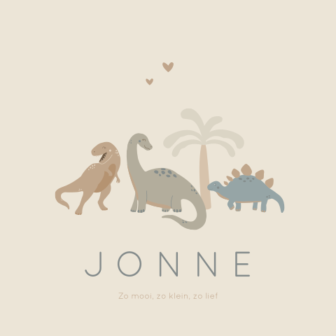 Dino unisex geboortekaartje roarsome Jollein