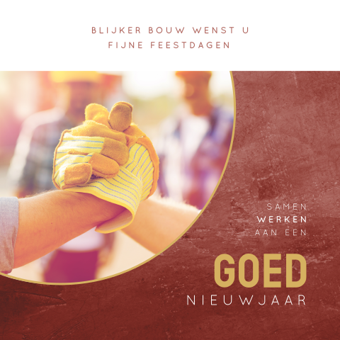 Bouw kerstkaart zakelijk met foto bouwvakker