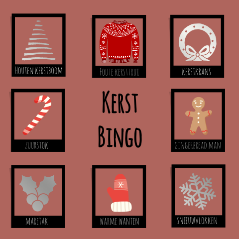 Kerstbingo kaart voor het goede doel: Voedselbank Raalte