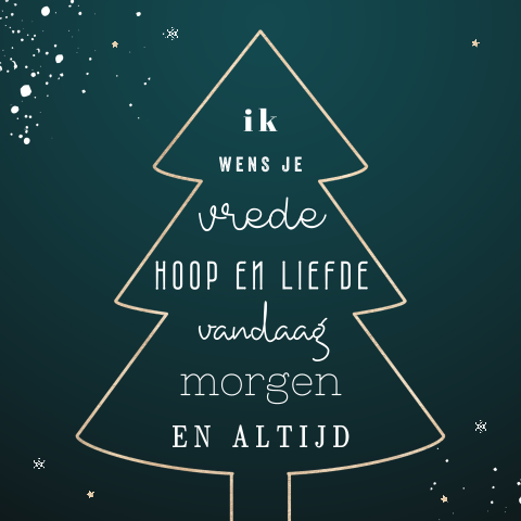 Vrede hoop liefde Christelijke kerstkaart