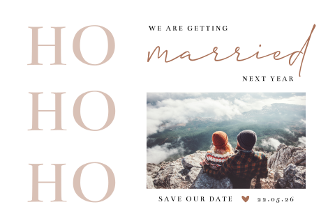 Ho Ho Ho Save our date kerstkaart