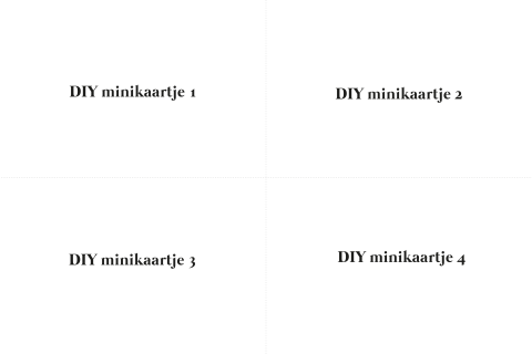 DIY vier rechthoeken (L) minikaartjes