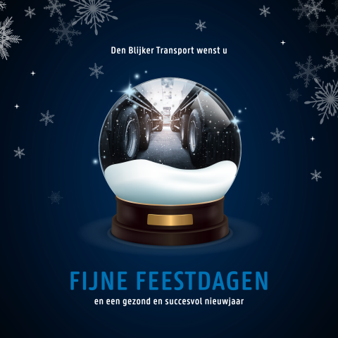 Sneeuwbol met sneeuw kerstkaart zakelijk met eigen foto en logo