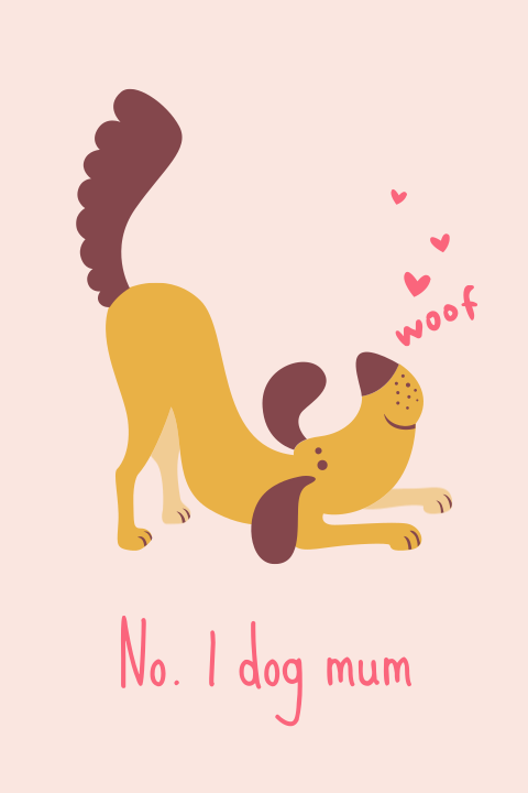 Dog mum Moederdag wenskaart