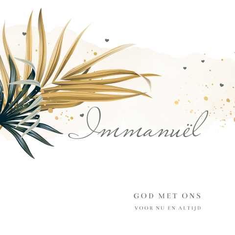 Christelijke kerstkaart Immanuël "God met ons"