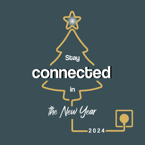 Zakelijke kerstkaart stay connected
