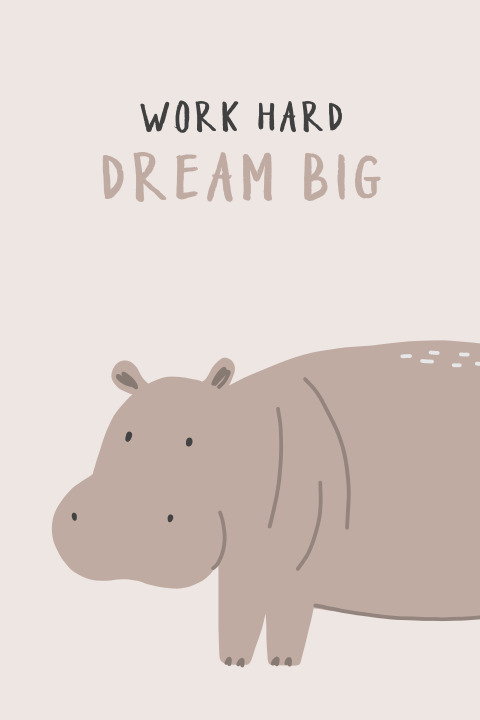 Wenskaart zomaar met nijlpaard