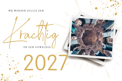 Zakelijke kerstkaart voor ICT en dienstverlening met foto