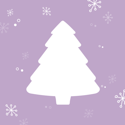 Hippe zakelijke kerstkaart met uitsnede kerstboom