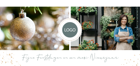 Zakelijke kerstkaart met eigen foto's