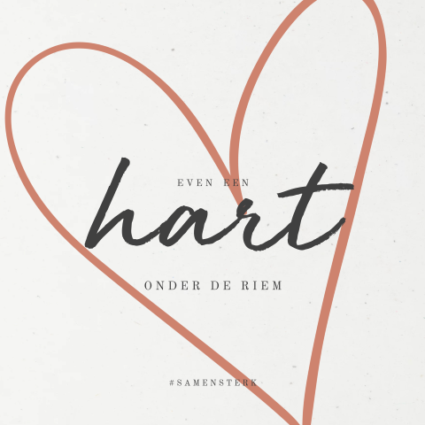 Hart onder de riem zakelijke duurzame kaart