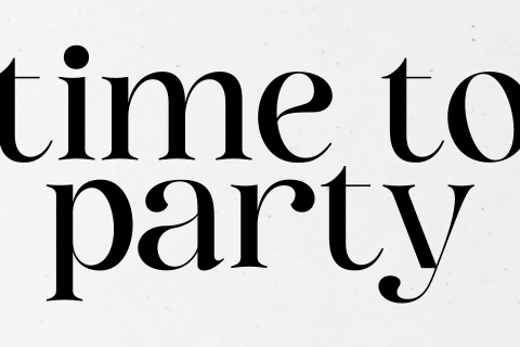 Time to party zakelijke duurzame uitnodiging jubilueumkaart