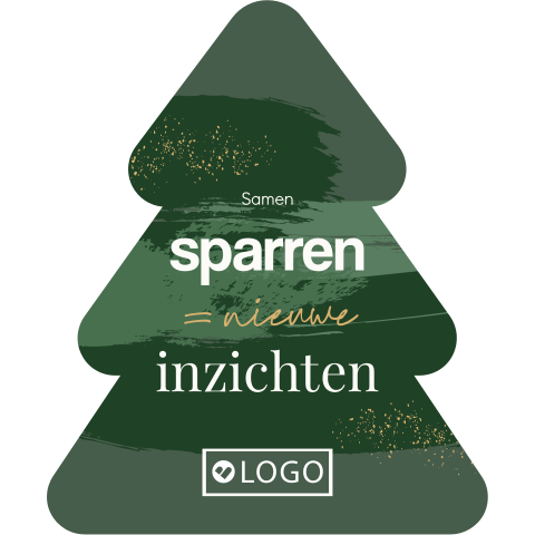 Kerstboom zakelijke kerstkaart samen sparren