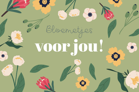 Beterschapskaart met bloemetjes voor jou